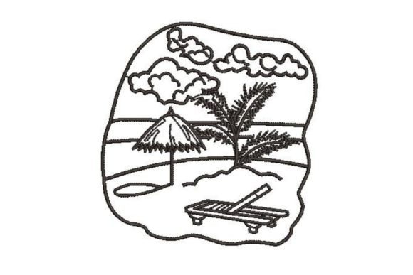 Beach Scene Coloring Page: A Designer’s Review