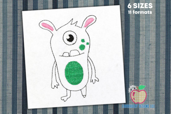 Cute Monster Sketch: A Holiday Embroidery Review